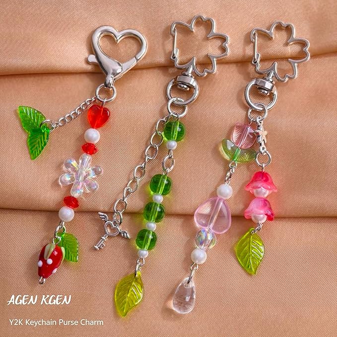 Novelty keychains Aesthetic Y2K Keychain Charms Stylish Keychains Accessories for Women Bag Purse Gifts