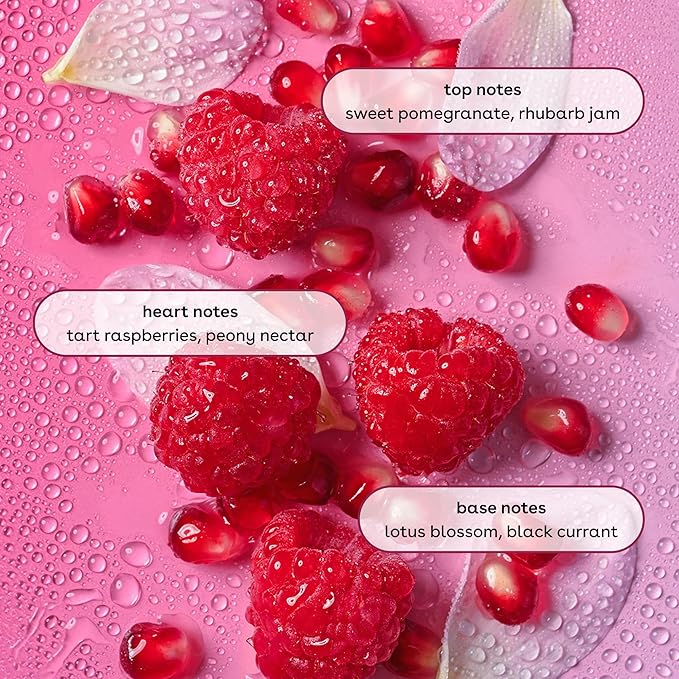 eos Cashmere Body Mist, Pomegranate Raspberry, Body Spray for Women, Hair Mist, Fruity, Moisturizing, Hyaluronic Acid, Glycerin, Vegan, Cruelty-free, 6 fl oz