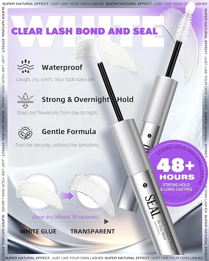 EYDEVRO Wispy Lash Clusters kit Eyelash Clusters Kit Natural Cluster Eyelash Extensions 10-16mm D Curl Cluster Lashes Salon-quality DIY Lash Extensions Kit at Home Lash Bond and Seal, Tweezers, Brush