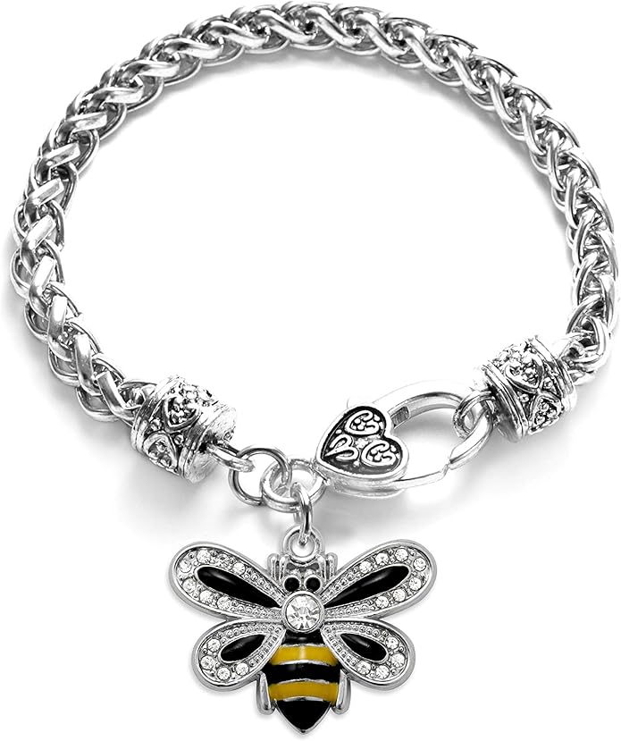 Inspired Silver - Silver Customized Charm Bracelet with Cubic Zirconia Jewelry