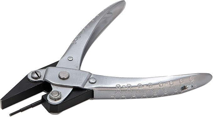 The Beadsmith 3-Step Round and Flat Nose Parallel Plier, Loops 1, 1.5, 2mm, 5.5 inches (140mm) Steel tool for jewelry making, with spring