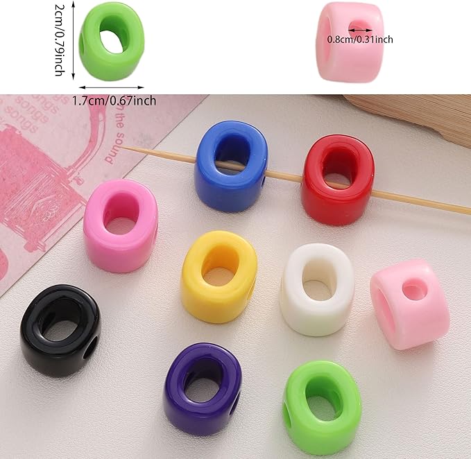 40 PCS Letter Beads 3D Acrylic 21mm x 17mm O Loose for Jewelry Making Bracelet Necklaces Keychain Phone Bag Chain Key Chains(Mixed Color O)