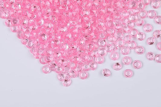 2000pcs Platic Acrylic Gems Fake Acrylic Diamonds Vase Filler Beads Faux Diamond Crystals Jewels for Makeup Brushes Holder Table Scatter Confetti Party Arts Crafts Birthday Wedding Decor