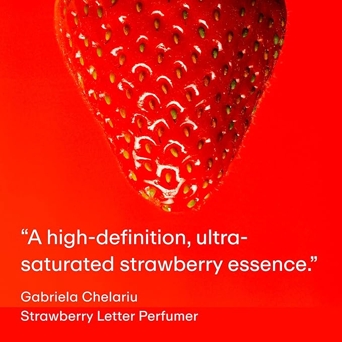 PHLUR Strawberry Letter Eau de Parfum - Full Size Perfume Spray - Strawberry Gourmand Fine Fragrance (50mL) | Full Size, for Women & Men, Fine Fragrance