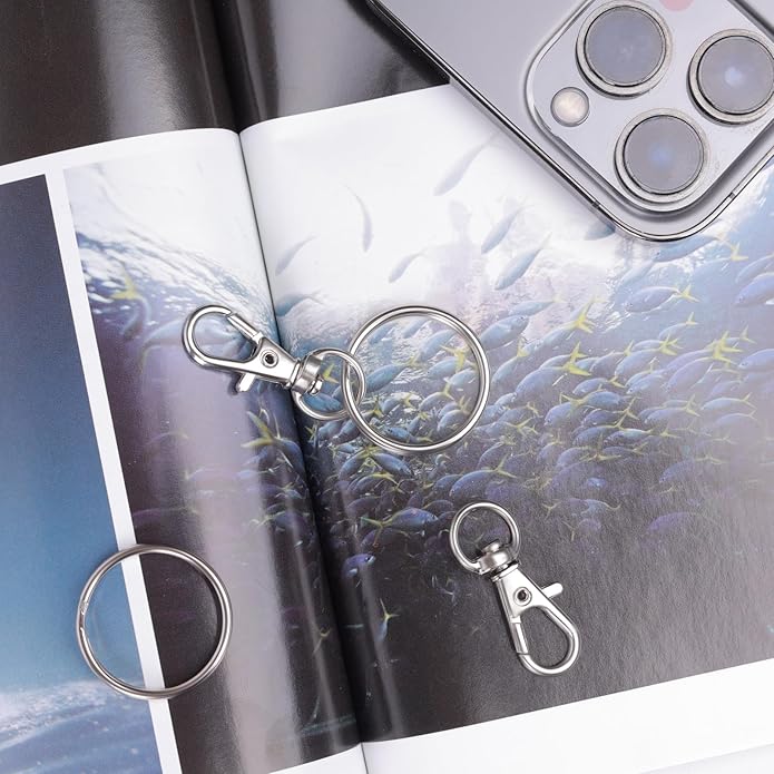 Swivel Snap Hooks Premium Metal Lobster Claw Trigger Clasps for Lanyard Keychain Rings Bag Purse Tag Jewelry Making DIY Crafts