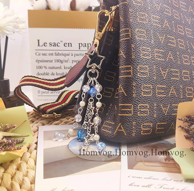 Cute Keychain Aesthetic Y2K Keychain Accessories Heart Butterfly Strawberry Bear Key Chain for Keys Bags Women Gifts