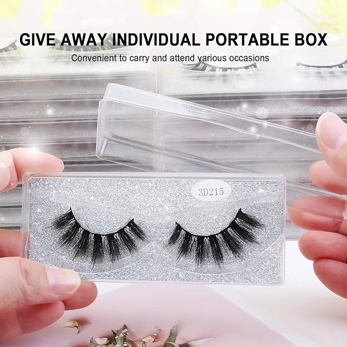 MAGEFY 30 Pairs 6 Styles Faux Mink Eyelashes, 16mm-20mm Lashes Natural Look to Dramatic False Eyelashes, Handmade Reusable Fake Eyelashes with Portable Boxes