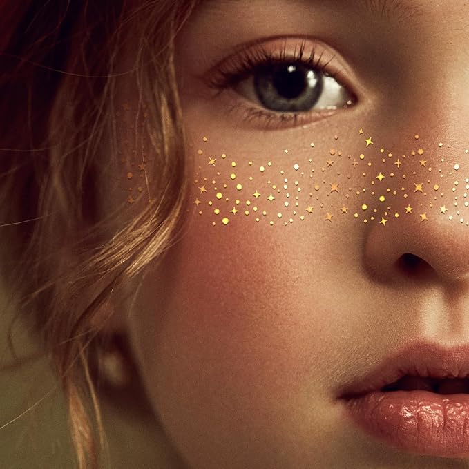 Glitter Freckles Face Tattoo, Glitter Freckles, Freckle Tattoo,Sparkle Face Glitter Makeup Speckles,8pcs
