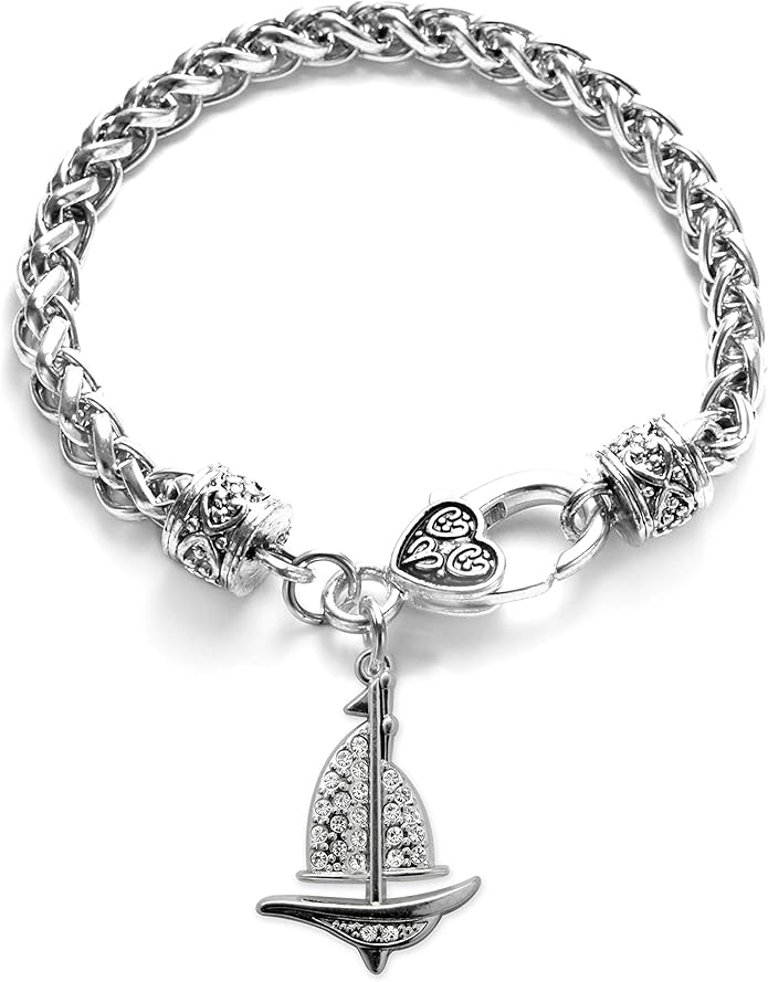 Inspired Silver - Silver Customized Charm Bracelet with Cubic Zirconia Jewelry