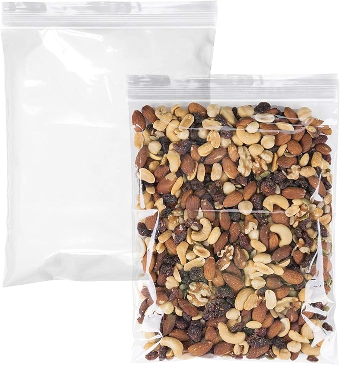 APQ Clear Plastic Reclosable Zipper Bags, 8 x 10 Inches. Pack of 1000 Reclosable Plastic Bags with Zipper Closure. 2 Mil Plastic Jewelry Bags. Waterproof Reclosable Zip Bags for Industrial Use