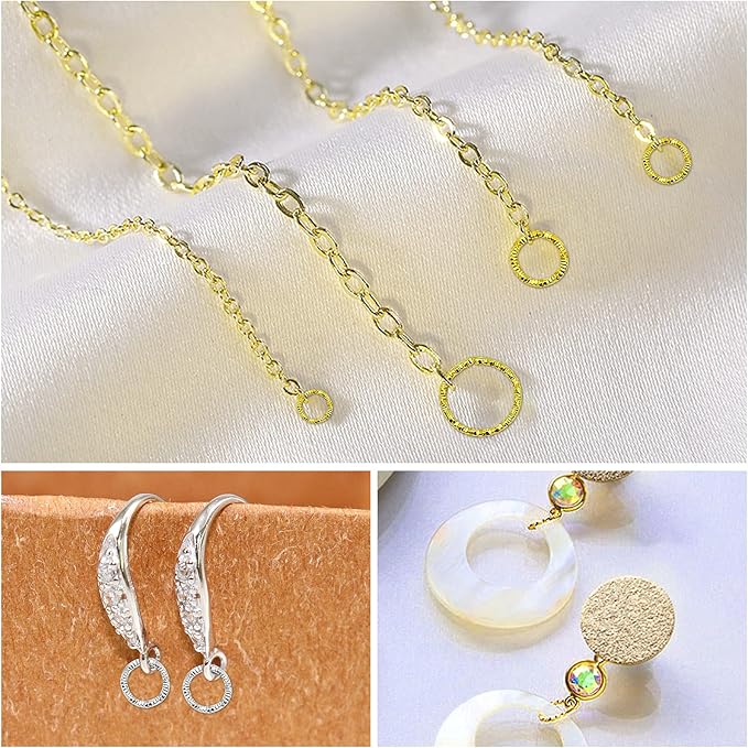600Pcs Twisted Gold Linking Open Jump Rings, 8/10/12/15mm O Rings Connectors Jewelry Findings Circle Frames for Making DIY Earrings Bracelet Necklace Keychain Pendants Crafts(Gold/Sliver)