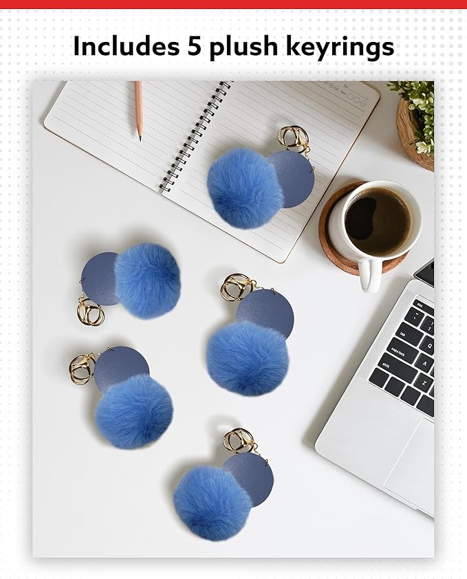 ALPI Super Plush Keychain - Cute Keychain for Bags, Keys, & More - Adorable Purse Charm - Pack of 5