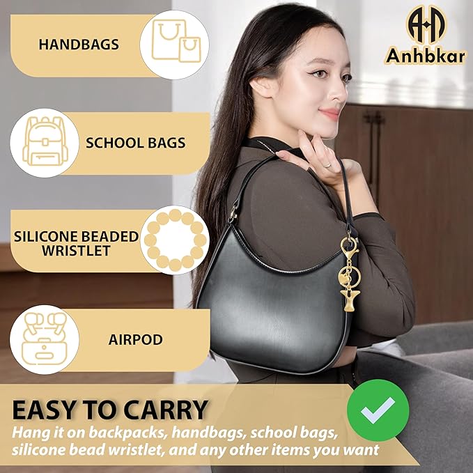 Heart Bubble Letter Keychain for Women, Girls - Cute Keychain with Initial - Alphabet Keychain for Bag Charm, Handbag