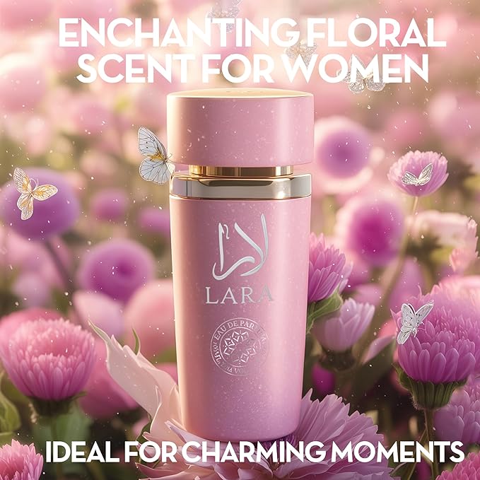 A CENTER 4PCS Perfume Set for Women - Floral Fragrance Gift Set with Vanilla,Sweet Fruity, Eau De Parfume| 3.4 Fl Oz Each Women's Cologne(Valentine Milano,Mon Amour Paris,Scret Plus,Lara Pink)