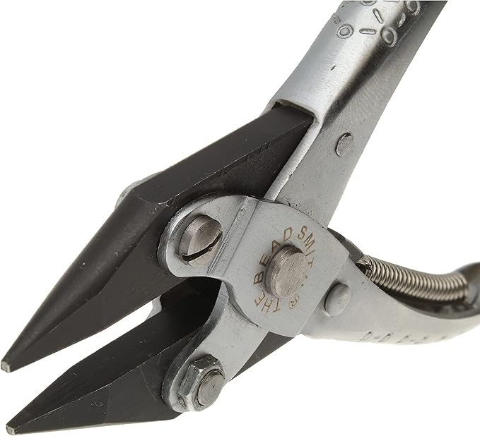 The Beadsmith Parallel Pliers – Chain Nose Jaws – Uniform Pressure to Provide a Consistent Grip – Textured Metal Handles – Steel Tool for Jewelry Making