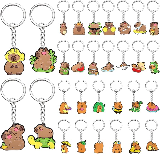 Keychains Bulk DIY Cute Keychain Charms Backpack Charms for Girls Backpack Keychains PVC Key Ring Party gifts