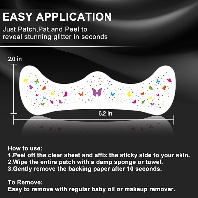 10 Pcs Colorful Glitter Freckles Face Tattoos, Carnival Multichrome Rainbow Glitter Freckles Face Tattoos, Waterproof and Long-lasting Face Temporary Tattoos for Women