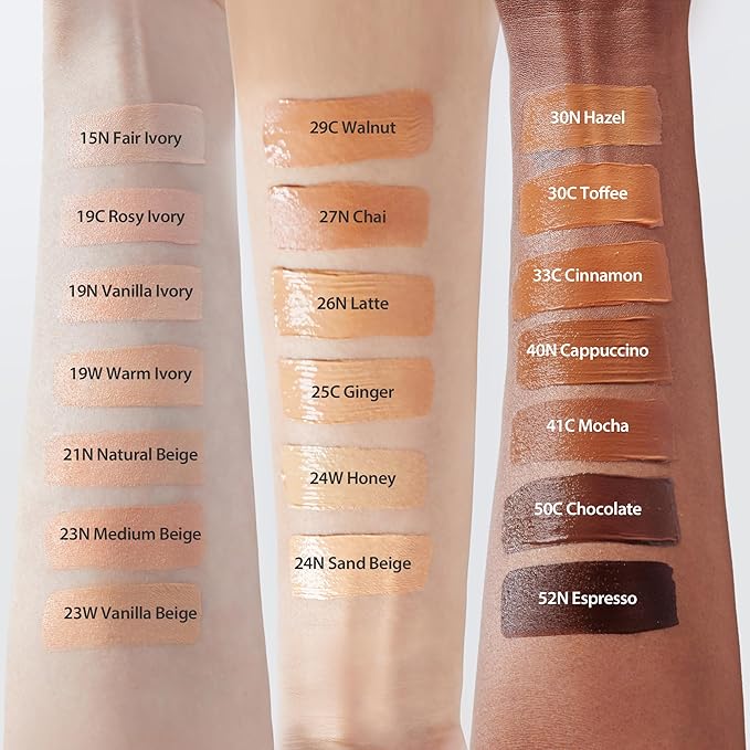 milktouch Cushion Foundation, 24H Flawless Skin, Radiant Shine, No Oxidation, Long-Lasting, Non-Creasing, 60% Hydrating Skincare Infused Korean, Stocking Stuffers, Christmas Gifts (23W Vanilla Beige)
