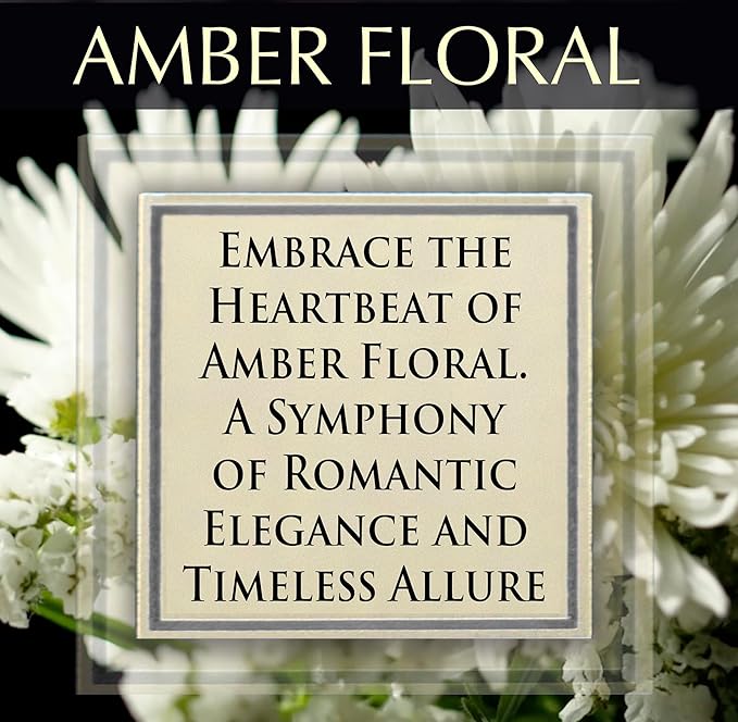 The Story of Amber Floral by Prince Parfums Dubai - 3.4 Ounces Women's Extrait de Parfum - Enchanting Essence of White Florals, Jasmine, & Bulgarian Rose - Luxurious Vanilla & Sandalwood Symphony