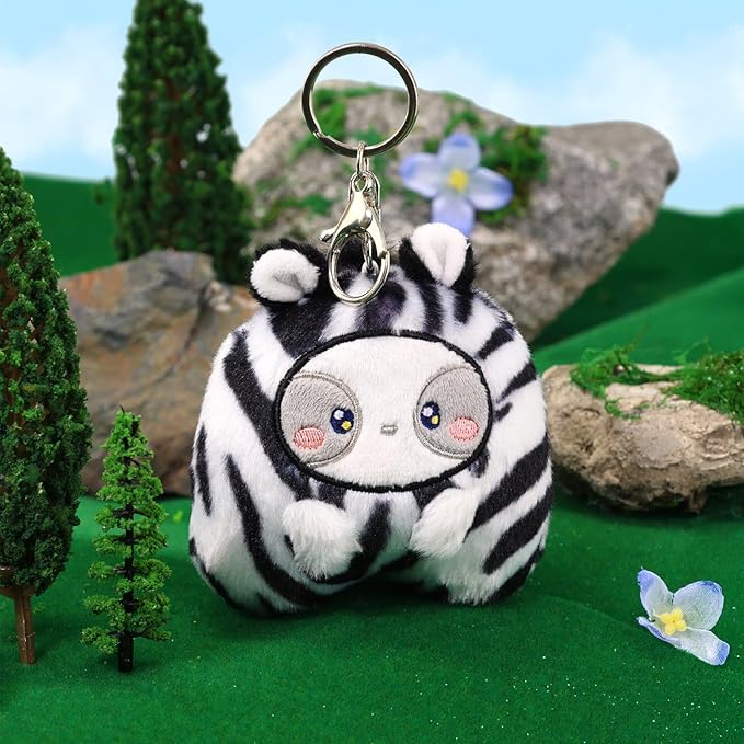 Anirollz Miniz Plush Charm Cute Stuffed Animal Keychain Kawaii Mini Bag Accessory Collectible Pocket Toy for Kids & Adults