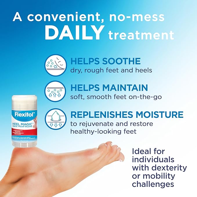 Flexitol Heel Magic For Dry Skin or Rough Heels with Shea Butter & Vitamin E, 2.5 Ounce