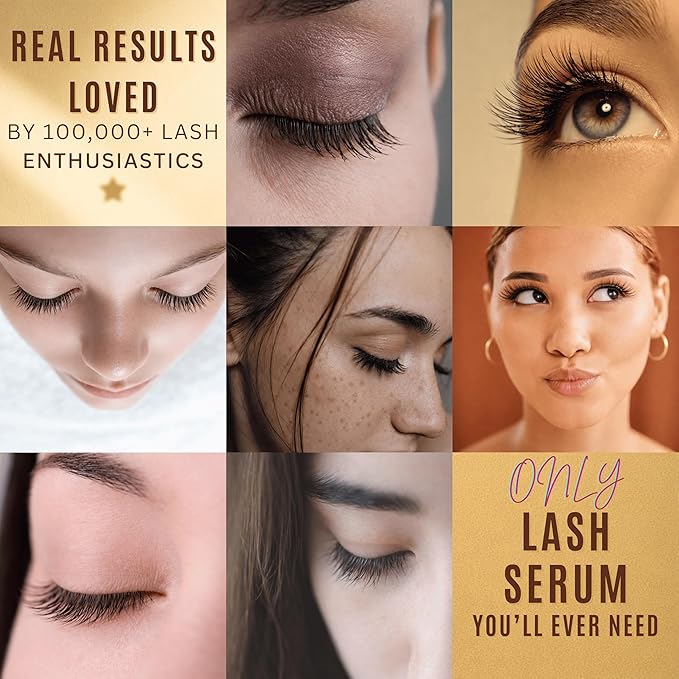 Eyelash Growth Serum - Advanced Biotin, Peptides & Botanical Extract Lash Enhancing Serum for Longer, Thicker Lashes and Brow, Visible Results in 2 Weeks - Hormone-Free, Non-Irritating Formula, 5ml