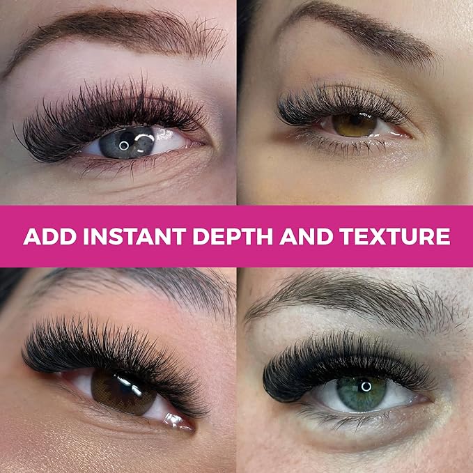Eyesy Lash 500 Camellia Promade Fans - 5D 0.07 Size 8-10-12mm Curl CC - Natural Premade Lash Fans for Eyelash Extensions 3 Lengths in 1 Loose Pre Made Eyelash Create Depth, Texture, Layer, Volume