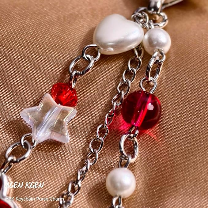 Novelty keychains Aesthetic Y2K Keychain Charms Stylish Keychains Accessories for Women Bag Purse Gifts