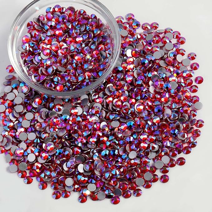 Beadsland Flatback Rhinestones Bulk, 14400pcs Rhinestones for Nails Crafts Clothes DIY Decoration, Hyacinth AB, SS20, 4.6-4.8mm