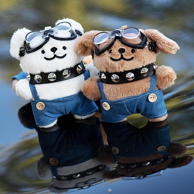 YOU WIZV Cute Dog Plush Keychain for Women - Kawaii Stuffed Animal Charm for Purse, Backpack & Bag Accessories