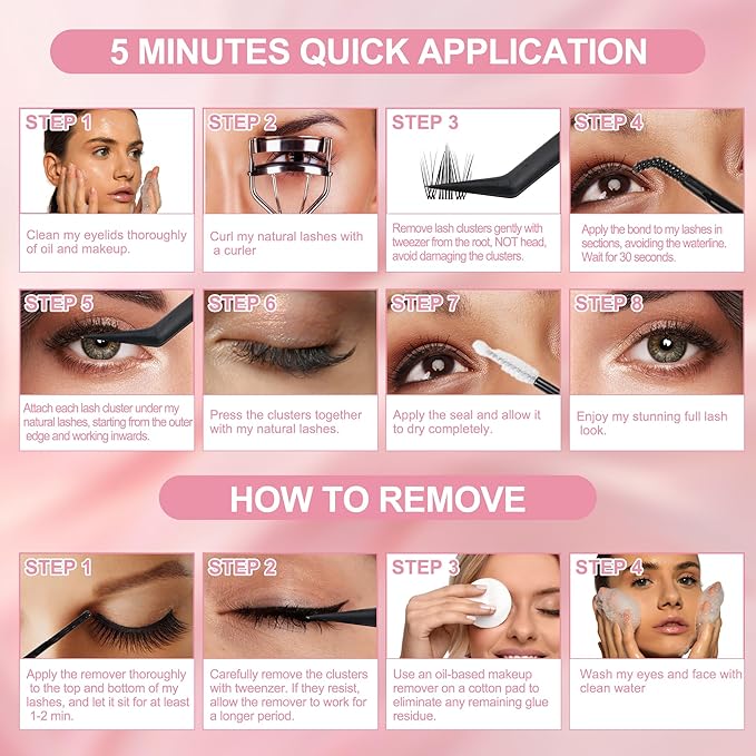 Spiky Fairy Lash Clusters with Ultra-Thin 0.05mm Invisible Band, 8-18mm Manga and Wet-Look Lashes, WideSpan DIY Eyelash Extensions, C Curl, 120 Clusters, Beginner Friendly, FayJoo FLICKER 11 Lash Only
