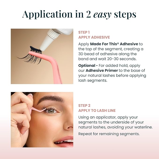 FlutterHabit Wink Ready Set Starter Kit, DIY Eyelash Extensions, Lash Clusters for Women, Professional Quality At Home Eyelash Extension Kit, Natural False Lashes, 3 Lash Sets, Lash Glue Included