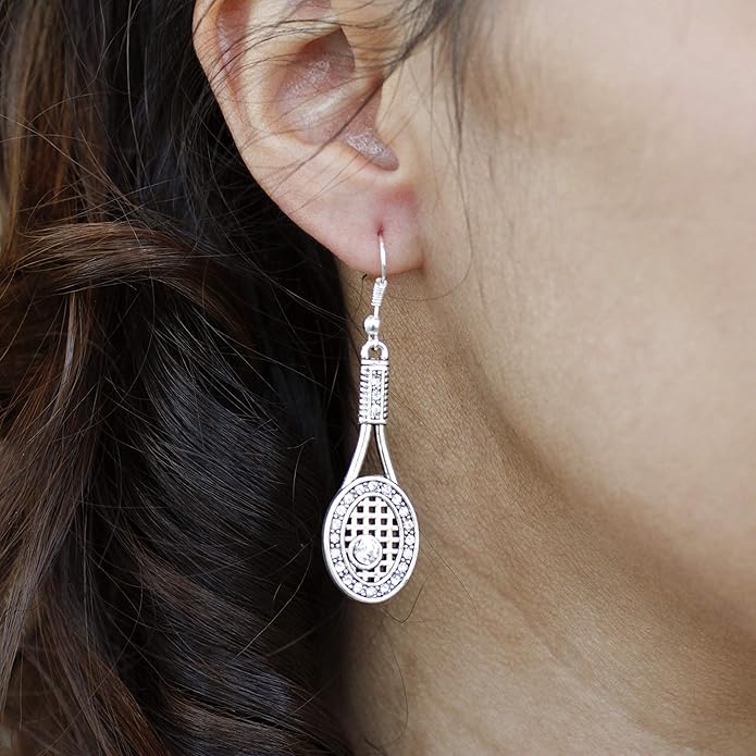 Inspired Silver - Silver Customized Charm French Hook Drop Earrings with Cubic Zirconia Jewelry