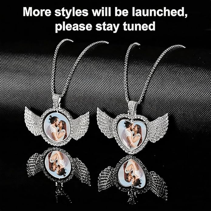 CLYLIFE Picture Necklace Personalized Photo,Custom Disc/Heart Pendant for Men Women Dad Mom Customized Necklace with Chain Photos Memorial Gifts for Mother's Day, Birthday, Anniversary