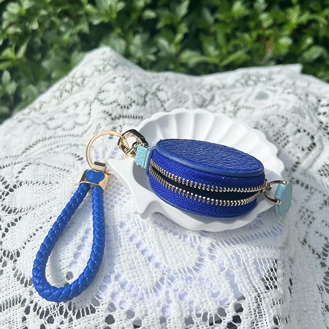 Cute Blueberry Leather Coin Purse Charm with Zipper – Y2K Keychain for Bags, Backpacks, and Purses | Preppy and Kawaii Accessories for Women | Stylish & Functional Blueberry Fruit Charm