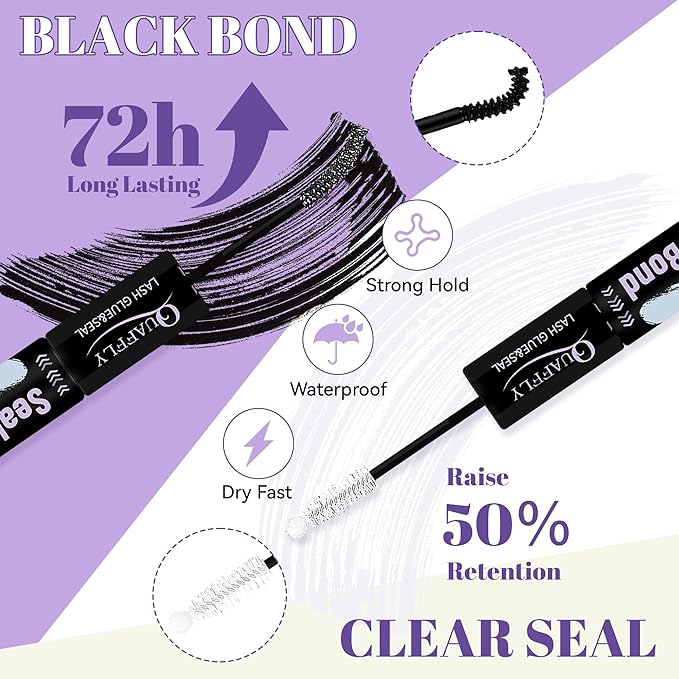 Lash Extension Kit 30-100D Volume Eyelash Extensions Kit 7-16mm Individual Lashes Clusters D Curl with Bond and Seal Remover Tweezers Lash Curler DIY Lashes at Home
