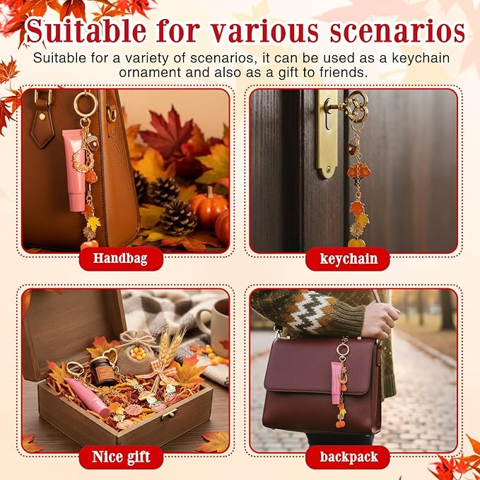 VioraWhite Lip Gloss Charm Kit Lip Gloss Keychain Making Kit Including Assorted Charms Keychain Clips Extender Chain (716 Pcs,Cute Style)
