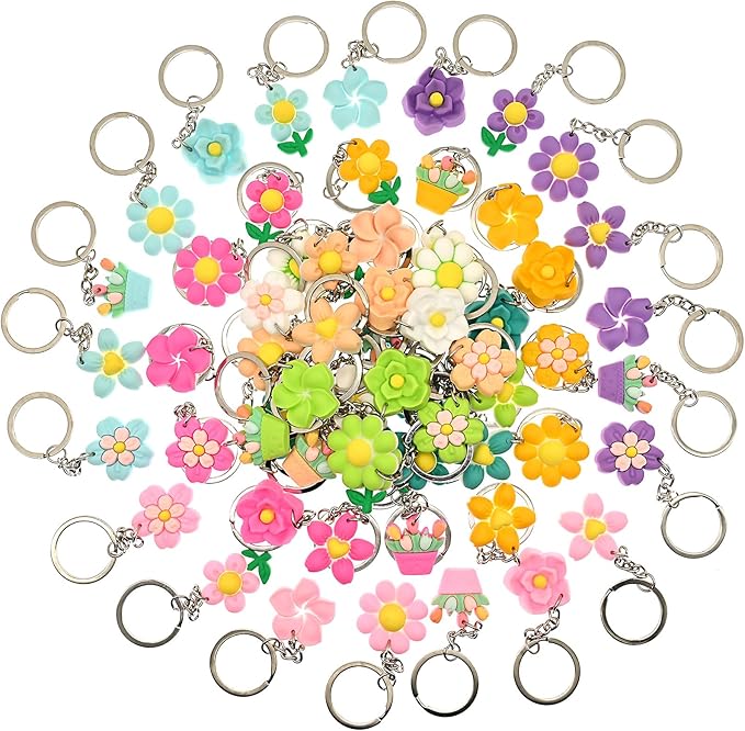 Keychains Bulk DIY Cute Keychain Charms Backpack Charms for Girls Backpack Keychains PVC Key Ring Party gifts