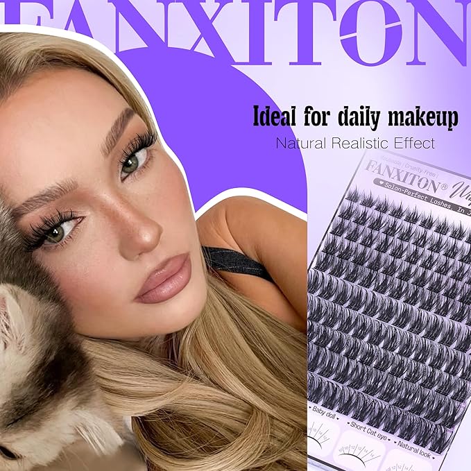 Wispy Lash Clusters Kit Natural Look Lash Clusters DIY Lash Extension Kit 10-18mm Cluster Eyelash Extensions Kit Lash Bond and Seal Lash Tweezers Individual Lashes Cluster Kit DIY Lash at Home