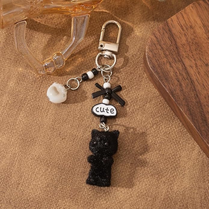 3 Pcs Aesthetic Y2K Keychain Accessories Bunny Dog Cat Keychain Pendant Star bow baseball pendant Bag Charms Backpack Handbag Charms Christmas Gifts