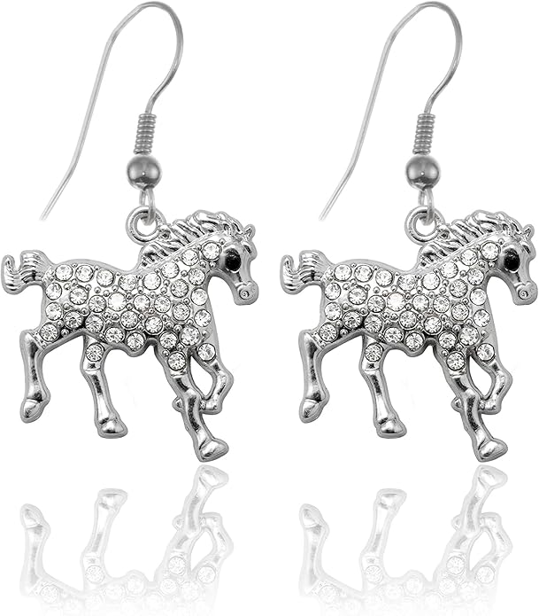 Inspired Silver - Silver Customized Charm French Hook Drop Earrings with Cubic Zirconia Jewelry