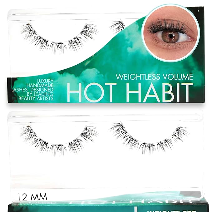 GAZELLE Luxury Natural Lash Clusters, Soft Korean Silk PBT Fibers, DIY Cluster Eyelash Extensions, Comfortable Wear, Lasts 10 Days – Hot Habit – 12mm