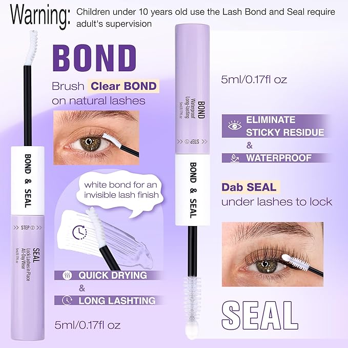 Natural Lash Clusters Kit Manga Lash Clusters DIY Lash Extension Kit 10-16mm Cluster Eyelash Extensions Kit Lash Bond and Seal Lash Tweezers Individual Lashes Cluster Kit DIY Lash at Home