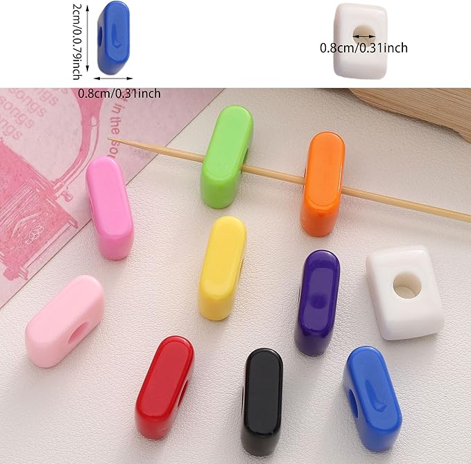 40 PCS Letter Beads 3D Acrylic 21mm x 8mm I Loose for Jewelry Making Bracelet Necklaces Keychain Phone Bag Chain Key Chains(Mixed Color I)