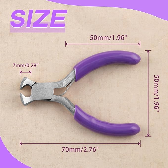 SPEEDWOX Mini End Cutting Pliers - 3-Inch End Nipper, Jewelry Wire Cutters and Zipper Pliers