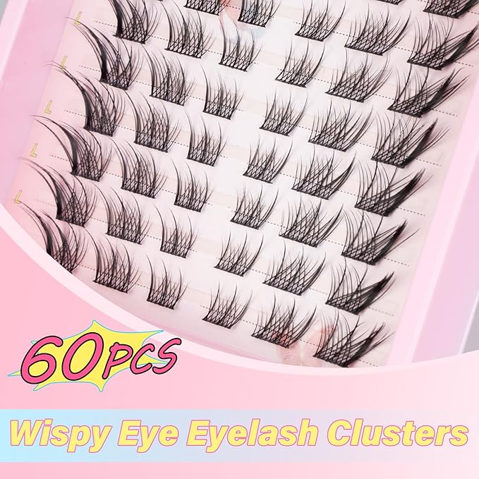 URNNE Manga Lashes Fluffy Faux Mink Lashes Natural Look 10 Pairs Wispy False Eyelashes C Curl Anime Lashes (Wispy02)