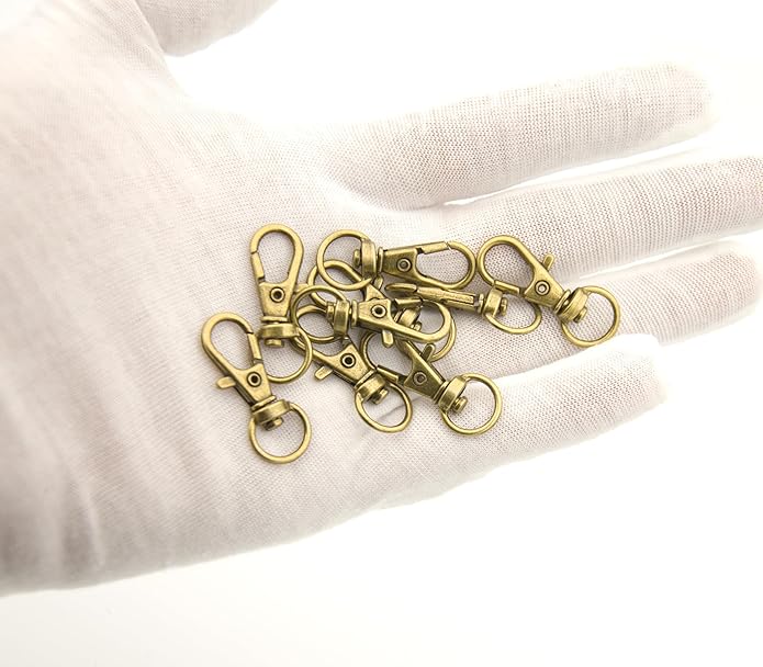Swivel Snap Hooks Premium Metal Lobster Claw Trigger Clasps for Lanyard Keychain Rings Bag Purse Tag Jewelry Making DIY Crafts
