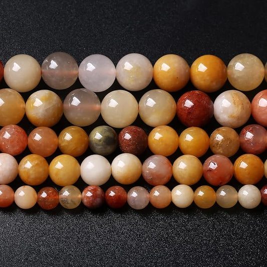 10MM 38PCS Natural Stone Golden Thread Jade Crystal Loose Beads for Jewelry Making DIY Bracelet Necklace 1 Strand 15’’