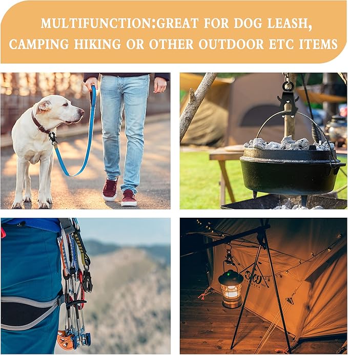 2 Pcs Frog Clip Dog Leash Clasp 360 Degree Swivel Clip Heavy Duty Quick Release and Locking Dog Leash Buckle for Linking Pet Collar (Small)