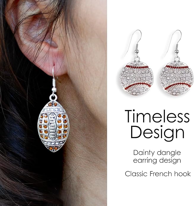 Inspired Silver - Silver Customized Charm French Hook Drop Earrings with Cubic Zirconia Jewelry